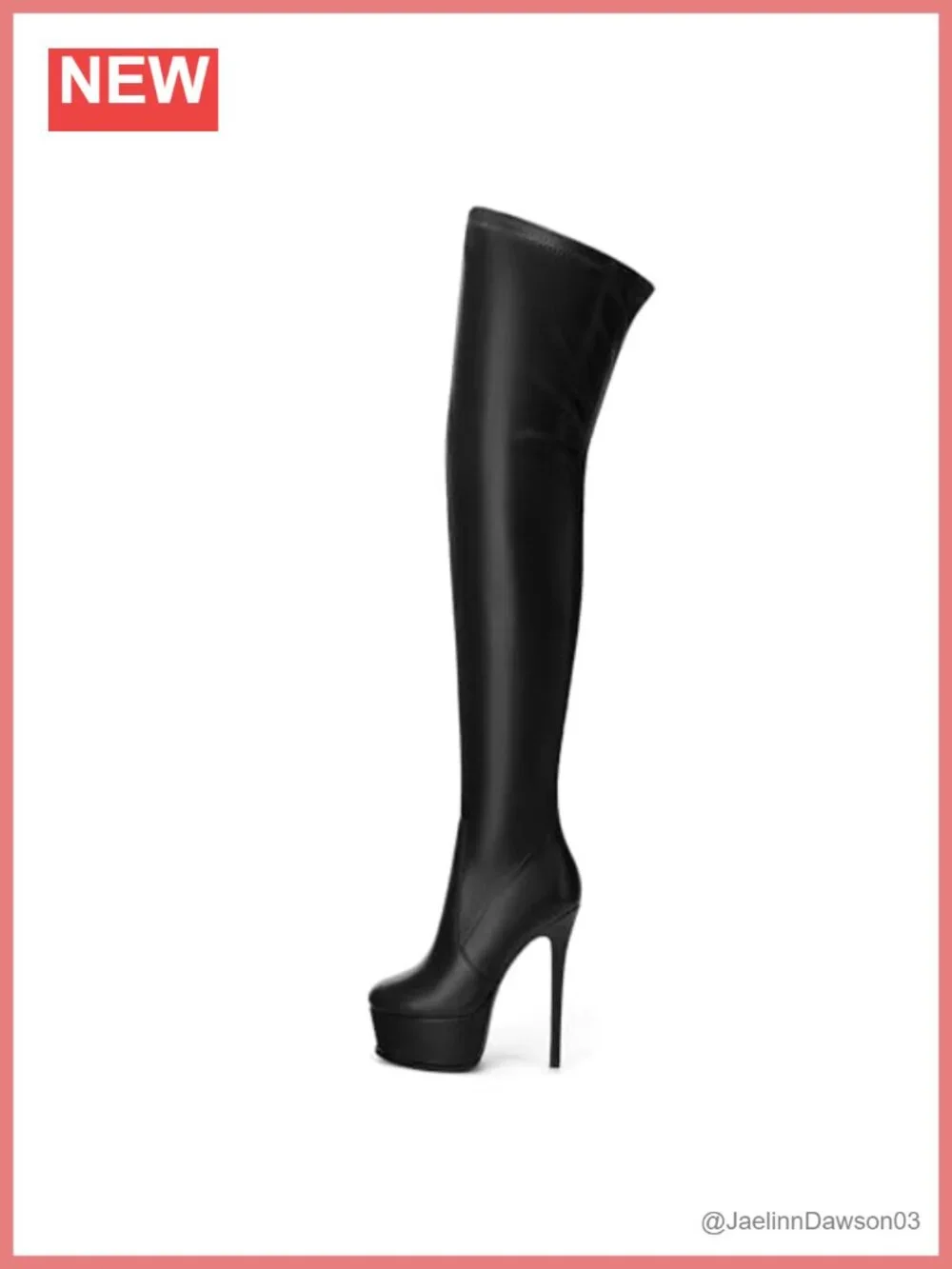 Platform Over The Knee Boots Thigh High Stiletto Zipper Round Toe Tall Boots